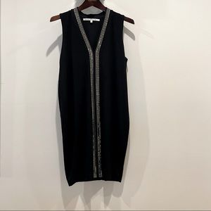 RACHEL Rachel Roy Black Sleeveless Mini Dress with Gold Accent